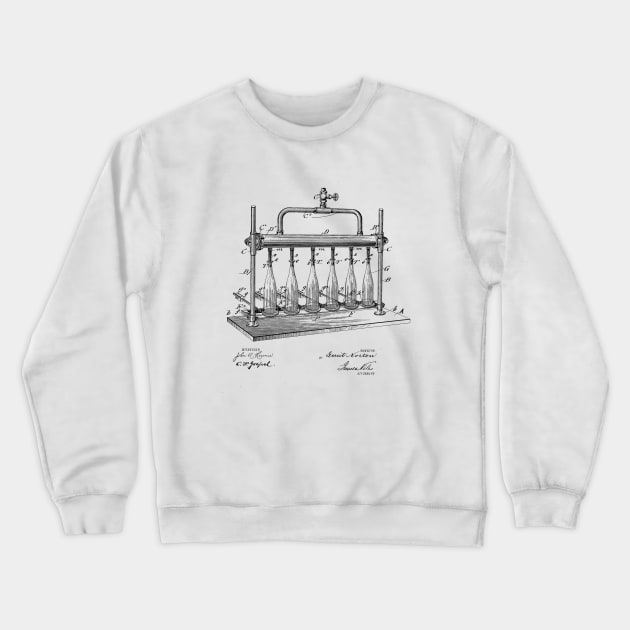 Bottle Filling Machine Vintage Patent Hand Drawing Crewneck Sweatshirt by TheYoungDesigns